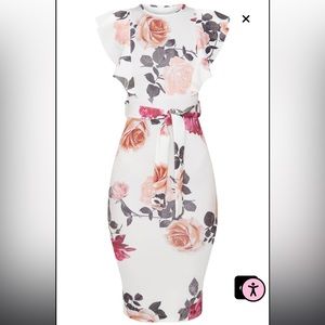 PYT FLORAL MIDI DRESS
